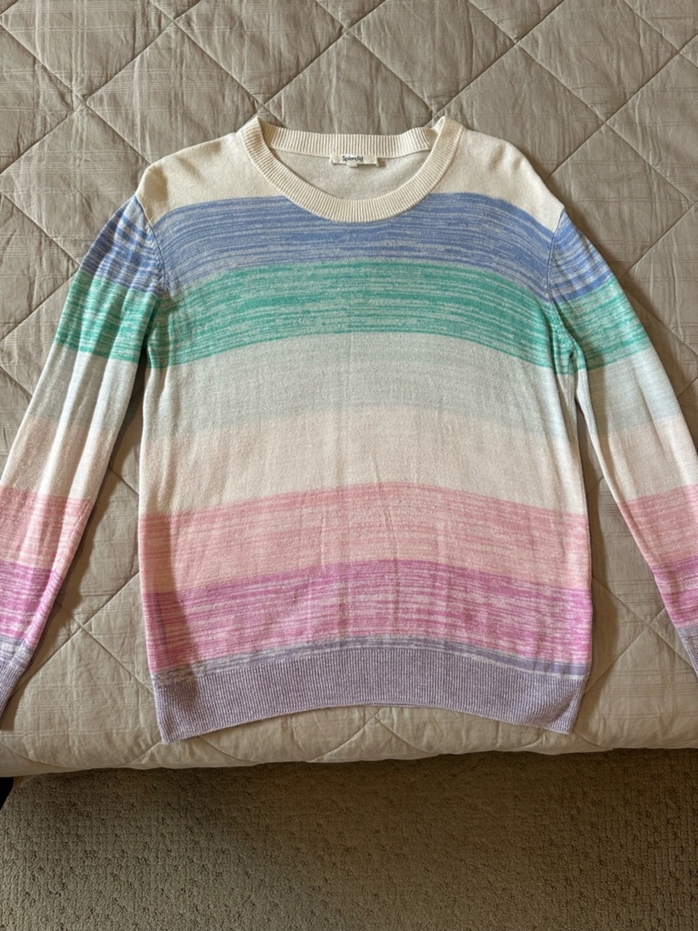 Splendid Pastel Striped Women's Sweater- Sz S - Picture 9 of 9